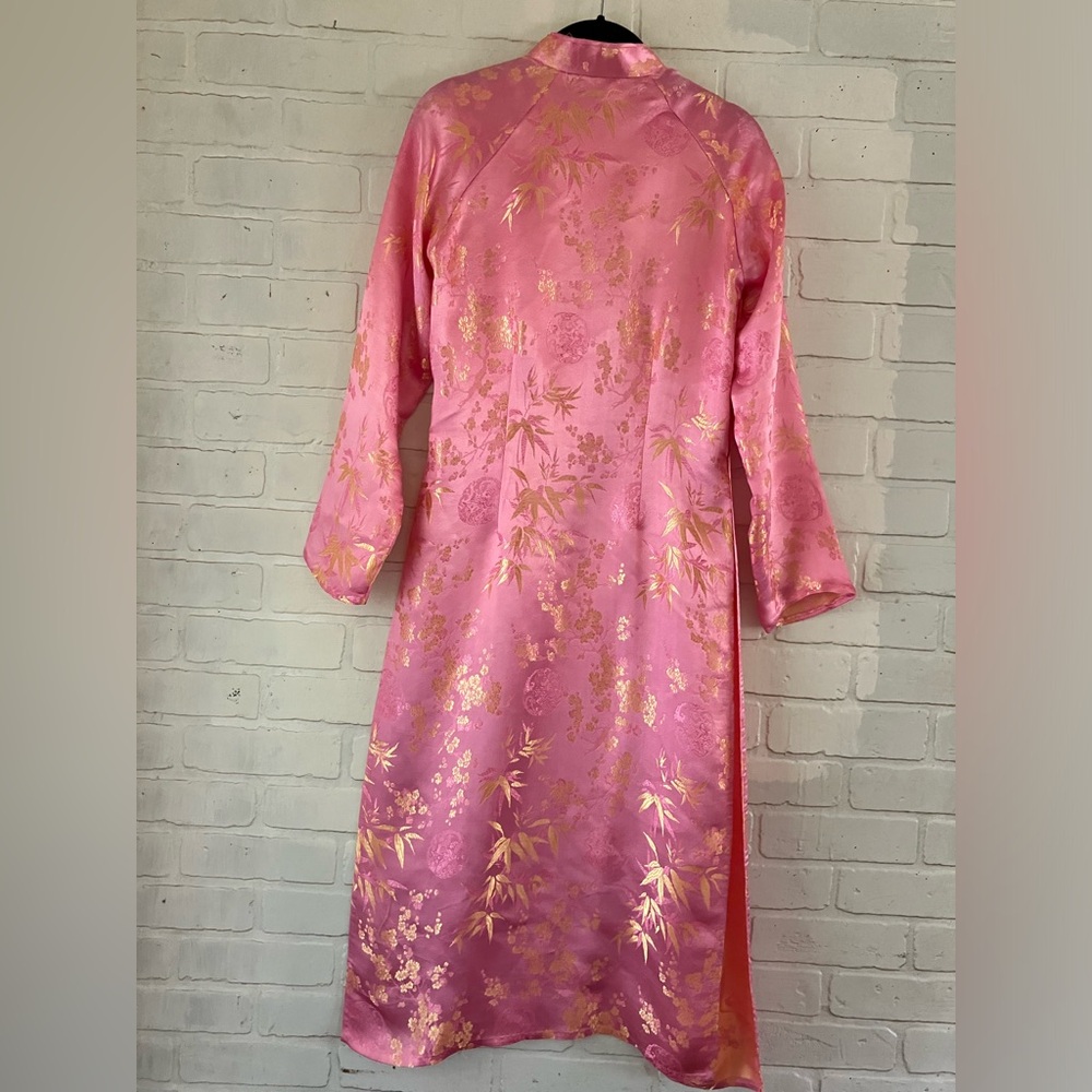 100% silk pink vintage Duster